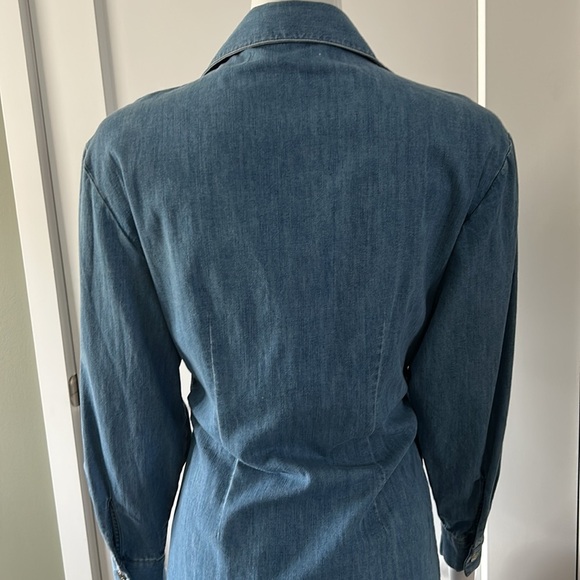 Zara Erin Asymmetrical Lightweight Denim Dress NWOT - Picture 8 of 15